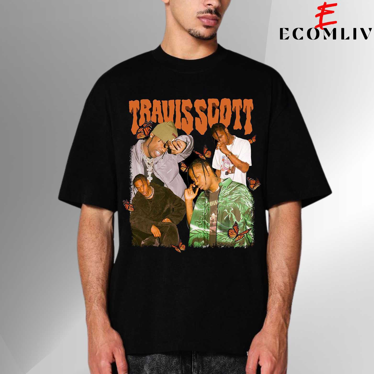 Travis Scott Streetwear T Shirt, Rap Music Fan Merch, Concert Gift Apparel